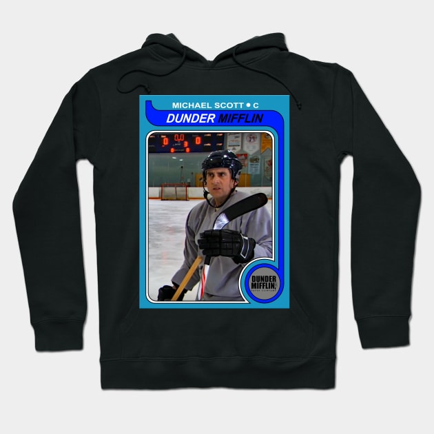 Michael Scott 1979 O-Pee-Chee Hockey Card Hoodie by ParaholiX